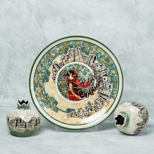 "Bakılı Gözəl" Composition (Plate and Pomegranates)